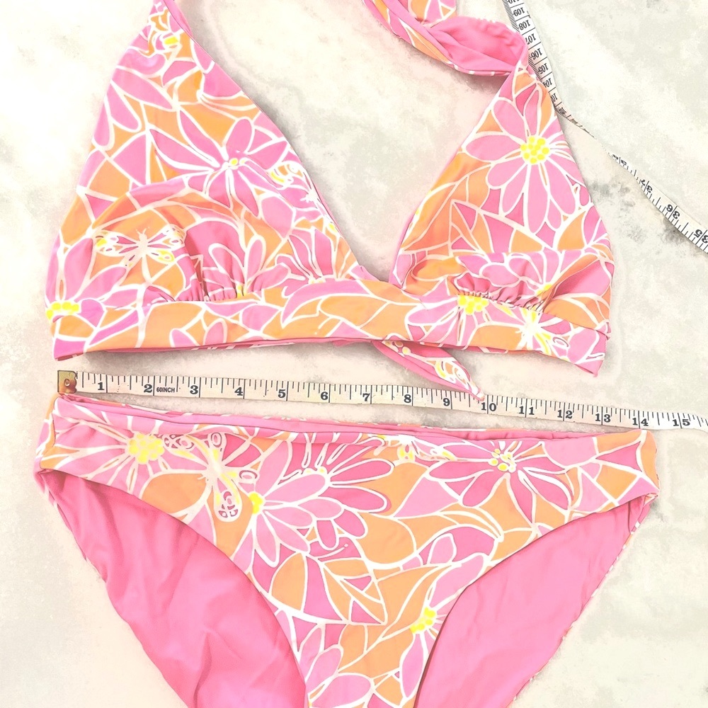 Lilly Pulitzer Reversible Bikini size 10💗🧡💛💦